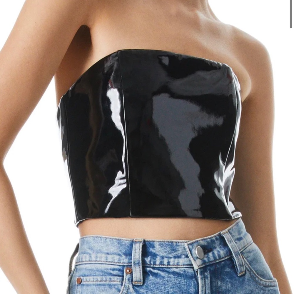 Alice + Olivia Latex Bandeau Top - New w. Tags